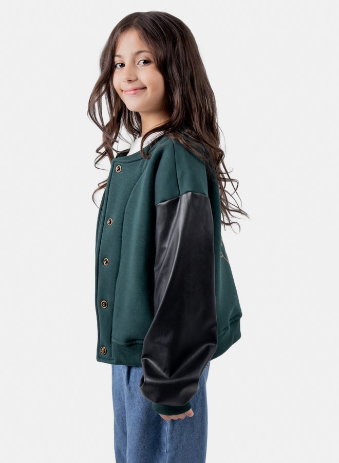 giggles Cotton jacket with leather sleeves - Image 5