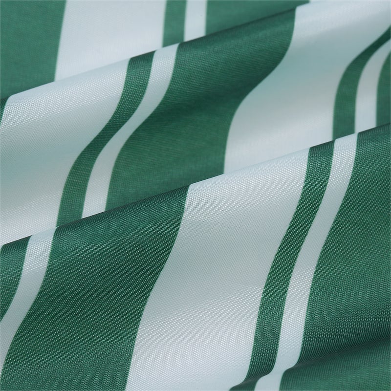 Waterproof Hair Styling Cape with Snap Closure Hairdressing Gown Water And Stain Apron Green and White Stripe - Image 5