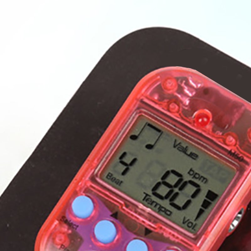 Meideal Mini Professional Metronome Transparent Red Tap Function Electronic Metronome - Scratch Resistant ABS Dual Channel Headphone Output for Music Practice - Image 5