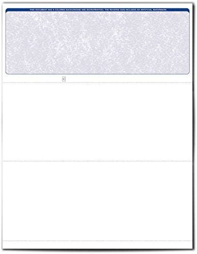 VersaCheck Secure Checks - 500 Blank Business Voucher Checks - Blue Classic - 500 Sheets Form #1000 - Check on Top - Image 2
