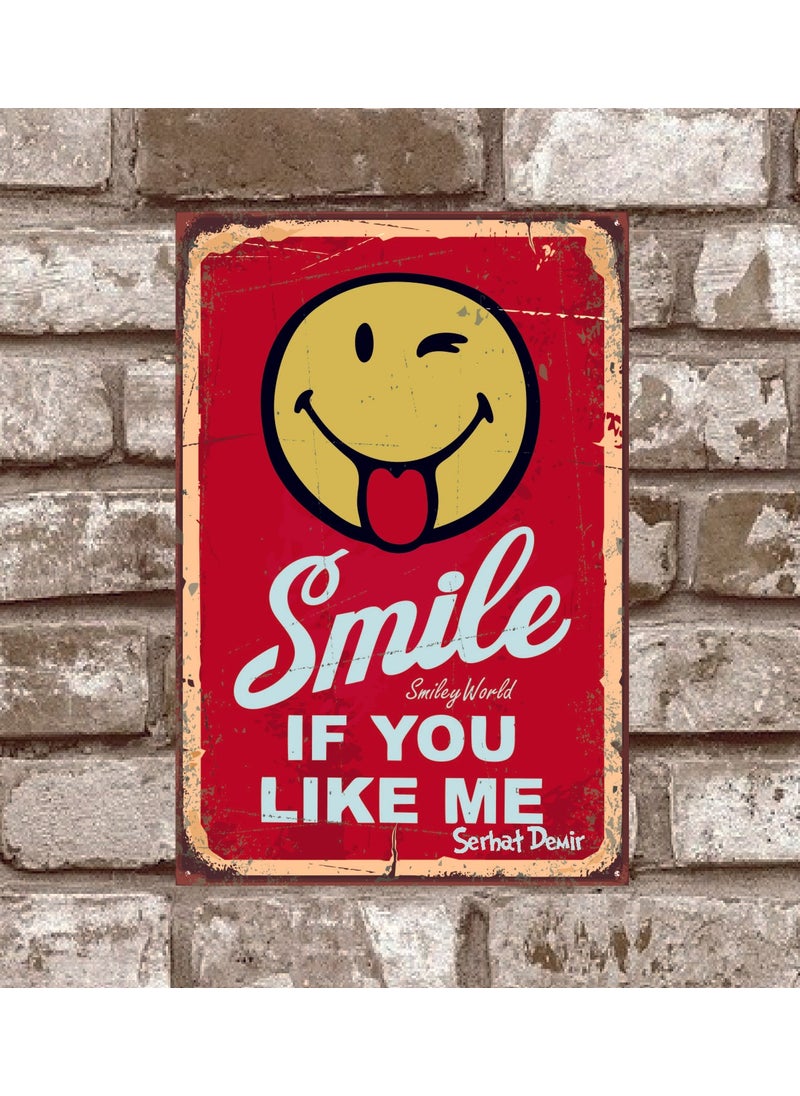 Hediyelikevi Gifthouse Retro297 Personalized Smile Retro Vintage Metal Poster 