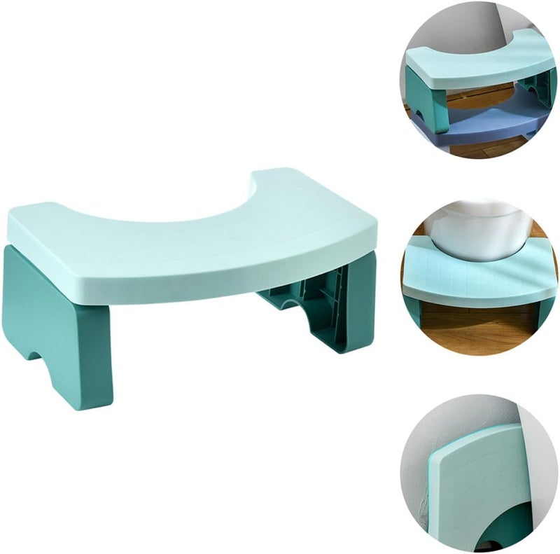 Toilet Foot Support Stool for Adults and, Thickened Green Plastic U-Shaped Bathroom Step Stool, Toilet Potty Squatting Aid for Improved Posture and Comfort - Image 3