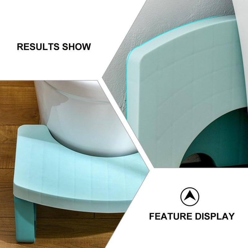Toilet Foot Support Stool for Adults and, Thickened Green Plastic U-Shaped Bathroom Step Stool, Toilet Potty Squatting Aid for Improved Posture and Comfort - Image 5