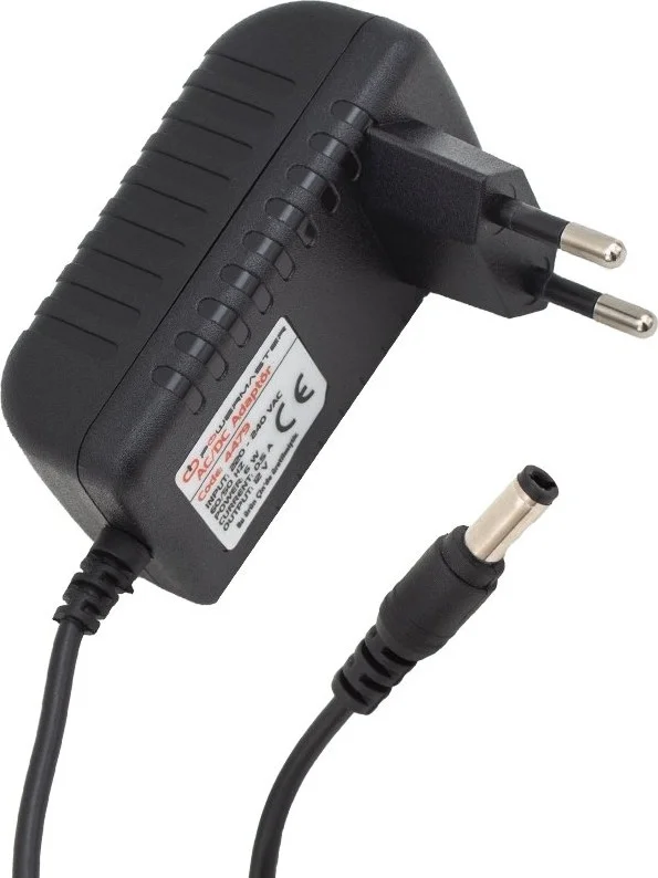 AYT Powermaster PM-4479 12 Volt 0.5 Ampere Plastic Case Socket Type Adapter 5.5 2.5 Plug
