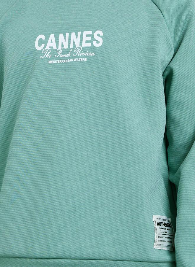 ستايلي طقم من بنطال وسويت شيرت مُطبع - Image 3