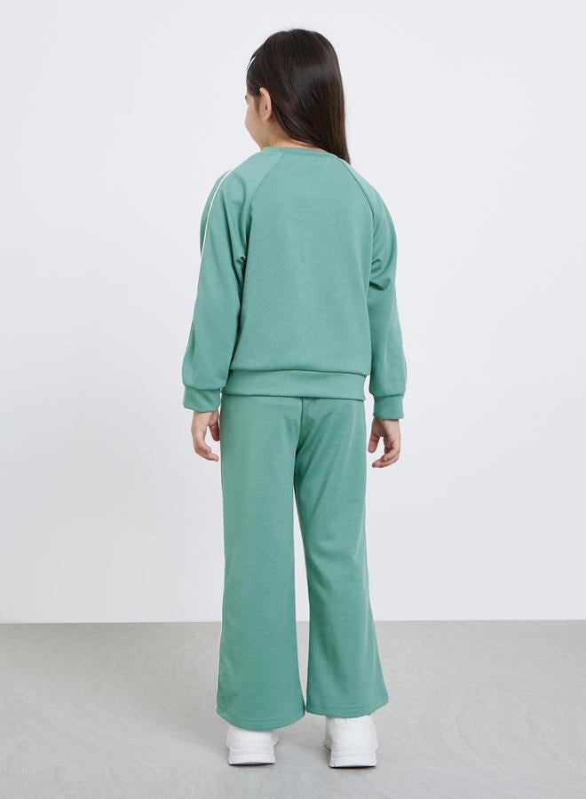 ستايلي طقم من بنطال وسويت شيرت مُطبع - Image 4