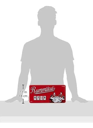 Pressman Rummikub in Retro Tin  The Original Rummy Tile Game by Pressman Red 5  - Image 4
