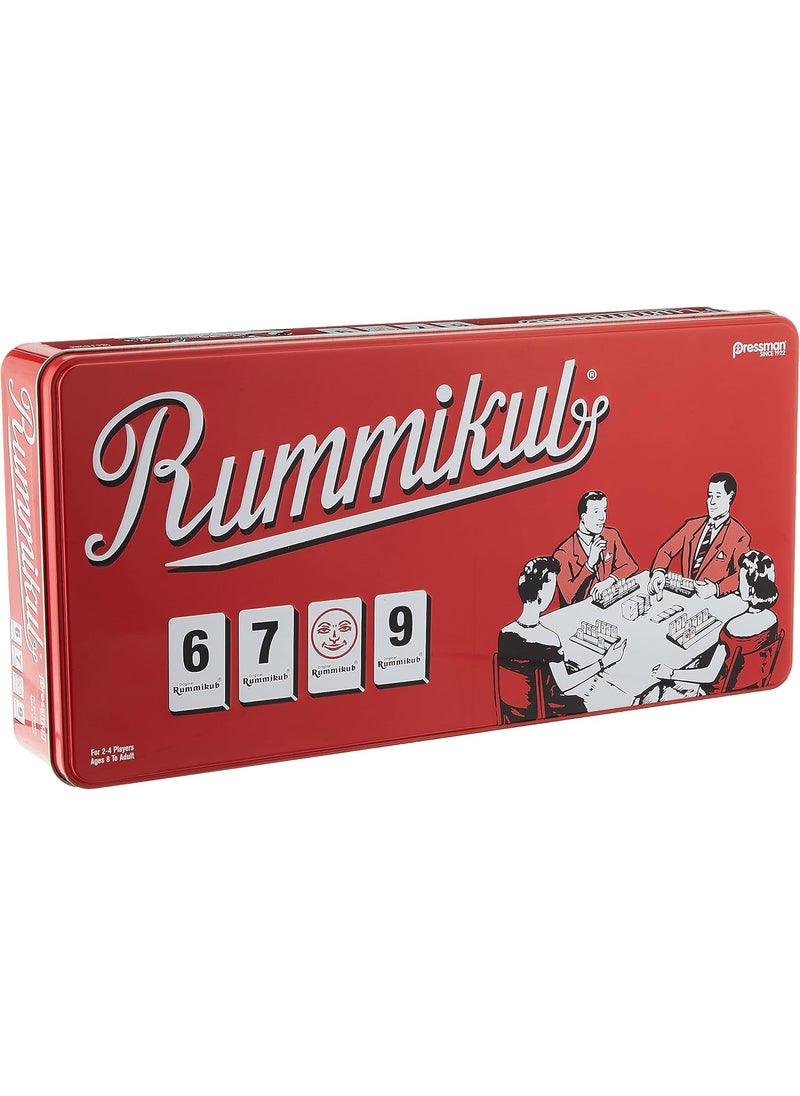 Pressman Rummikub in Retro Tin  The Original Rummy Tile Game by Pressman Red 5  - Image 1