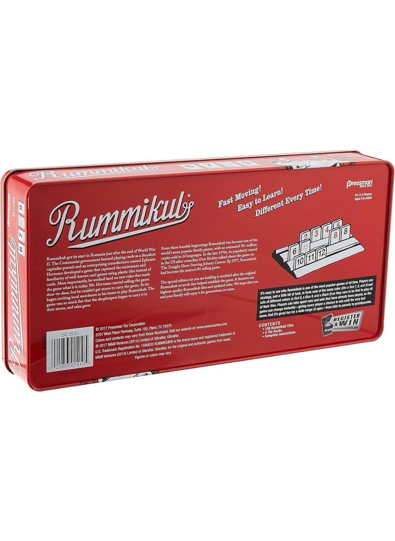 Pressman Rummikub in Retro Tin  The Original Rummy Tile Game by Pressman Red 5  - Image 2