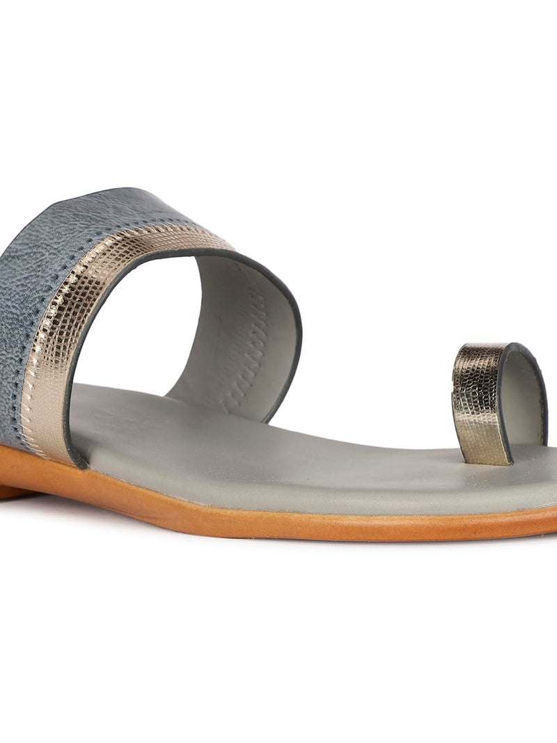 Bata Women's NYRA E Grey Flats - 6 UK (5612063) - Image 5