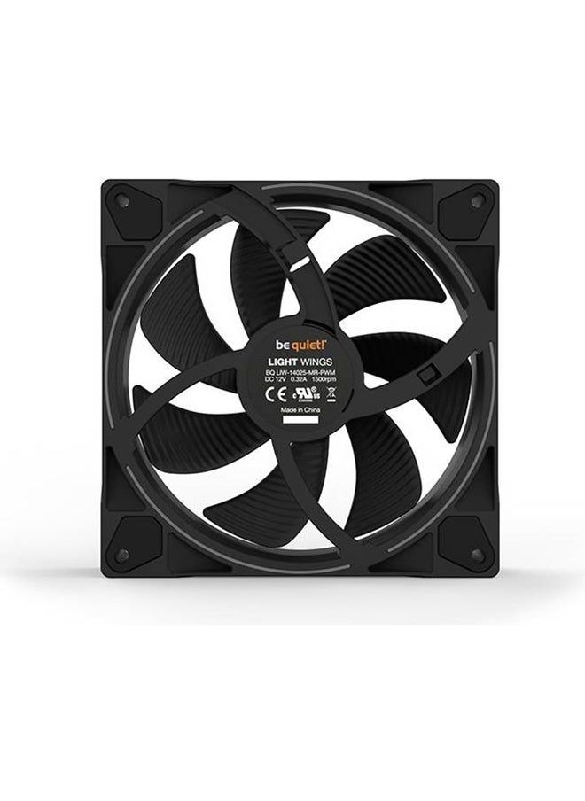 be quiet! Light Wings 140mm PWM a RGB Case Fans, 7 Silence-Optimized Fan Blades, Up To 95.14 CFM Airflow And 1500 RPM Fan Speed, Rifle Bearing Technology, Single Pack | BL074  - Image 4