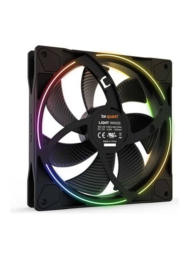 be quiet! Light Wings 140mm PWM a RGB Case Fans, 7 Silence-Optimized Fan Blades, Up To 95.14 CFM Airflow And 1500 RPM Fan Speed, Rifle Bearing Technology, Single Pack | BL074  - Image 5