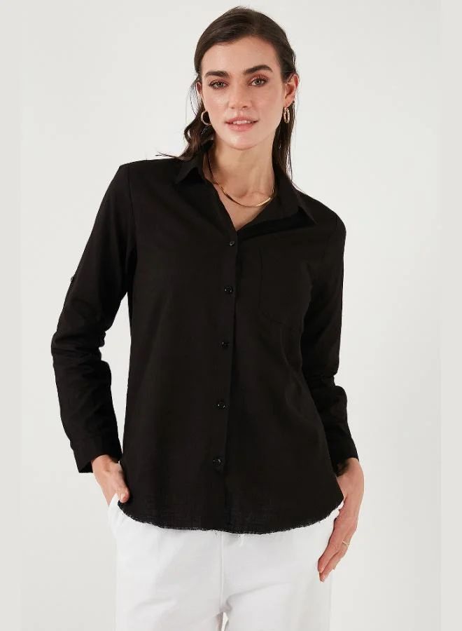 Lela  Lela Cotton Regular Fit Pocket Shirt Women's SHIRT CF25S16992 for Women | Best Price UAE
