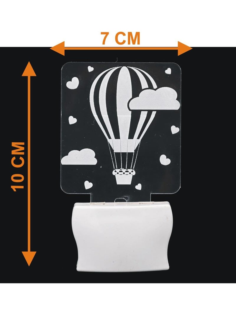 Somil 3D Illusion Air Ballon in Clouds LED Plug & Play Wall Lamp, Self Color Changing, Dia: 5 X 10 X 5 Cm - Image 5
