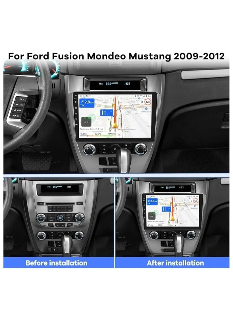 SHEZA STAR - Android Car Stereo for Ford Fusion 2009-2012 4GB RAM 64GB ROM Support Carplay, Mirror Link Wi-Fi BT, Radio GPS Navigation, 10 Inch IPS Touch Screen with AHD Camera Included - Image 1