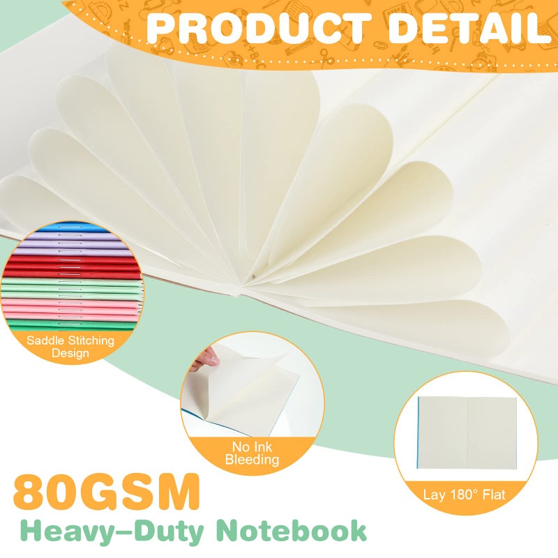 Mimorou 36 Pcs Blank Books for Kids for Drawing & Writing 4" x 5.7" Mini Notebooks Bulk 48 Pages Colorful Unlined Travel Journals Scrapbooks Pocket Notepads for Students Traveler School Sketching - Image 3