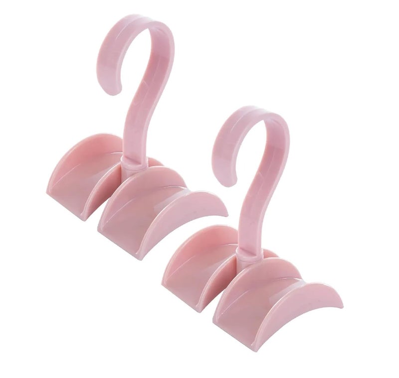 AUGEN AUGEN Purse Hanger Rotating Hook Bag Rack Holder Handbag Hanger Organizer Storage for Storing and Organizing Purses Backpacks Satchels Crossovers Handbags Tote Pink Pack of 2  - Image 1