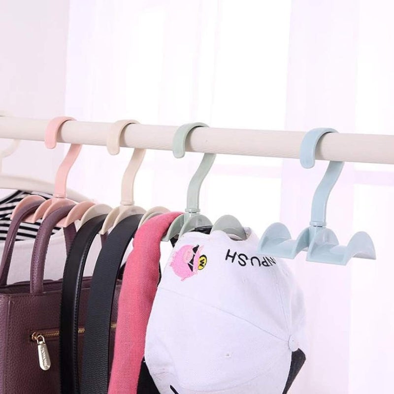AUGEN AUGEN Purse Hanger Rotating Hook Bag Rack Holder Handbag Hanger Organizer Storage for Storing and Organizing Purses Backpacks Satchels Crossovers Handbags Tote Pink Pack of 2  - Image 4