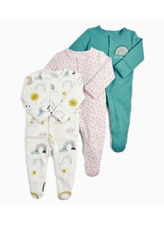 RedMapleTEK Infant and toddler pure cotton one-piece long-sleeved crawling suit 3-piece set  - Image 1