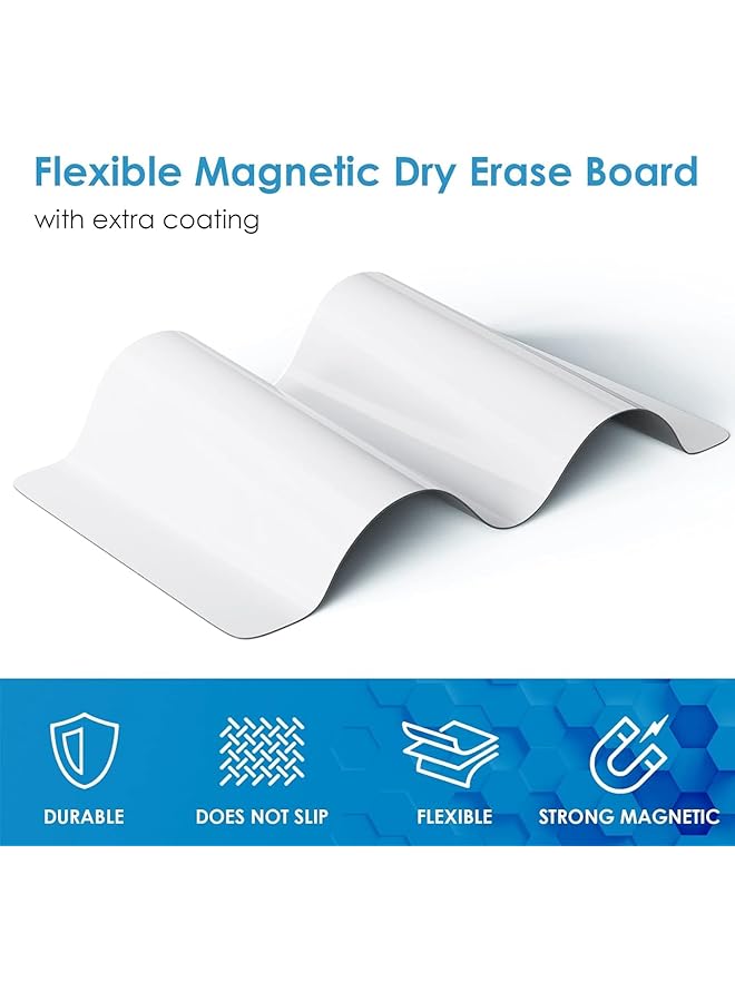 erorex A4 Magnetic Dry Erase Board Sheet For Refrigerator Fridge Whiteboard For Kitchen 21X30Cm White Board Organizer And Planner With Stain Resistant Technology Include 1 Eraser 3 Markers  - Image 3