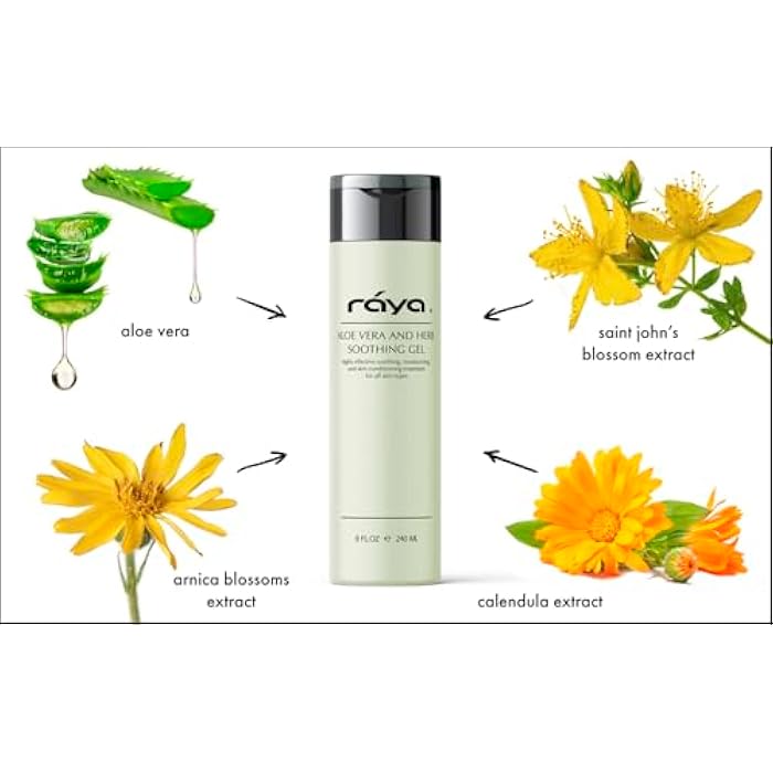 Raya Aloe Vera and Herbs Soothing Gel (323) | Effective, Soothing, and Moisturizing Treatment for the Face and Body | Comforts Dry, Chapped, and Irritated Skin - Image 2