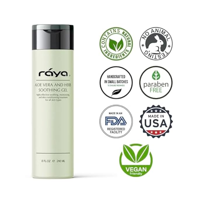 Raya Aloe Vera and Herbs Soothing Gel (323) | Effective, Soothing, and Moisturizing Treatment for the Face and Body | Comforts Dry, Chapped, and Irritated Skin - Image 4