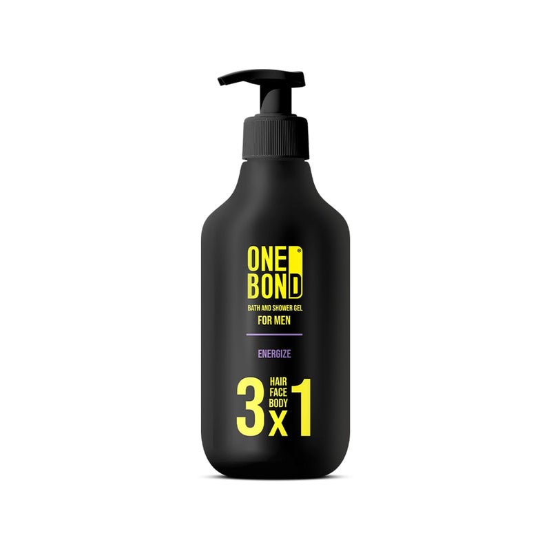 One Bond Bath & Shower Gel 3 In 1 Hair, Face & Body For Men Energize Scent 500ml