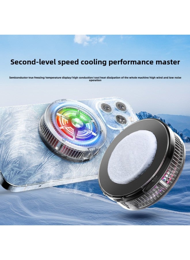 Loquat 2025 Direct Supply Magnetic Back Clip Radiator Live Game Refrigeration Icing Semiconductor-Color:C60 Magnetic Icing Model Black (2025 Model) - Image 2