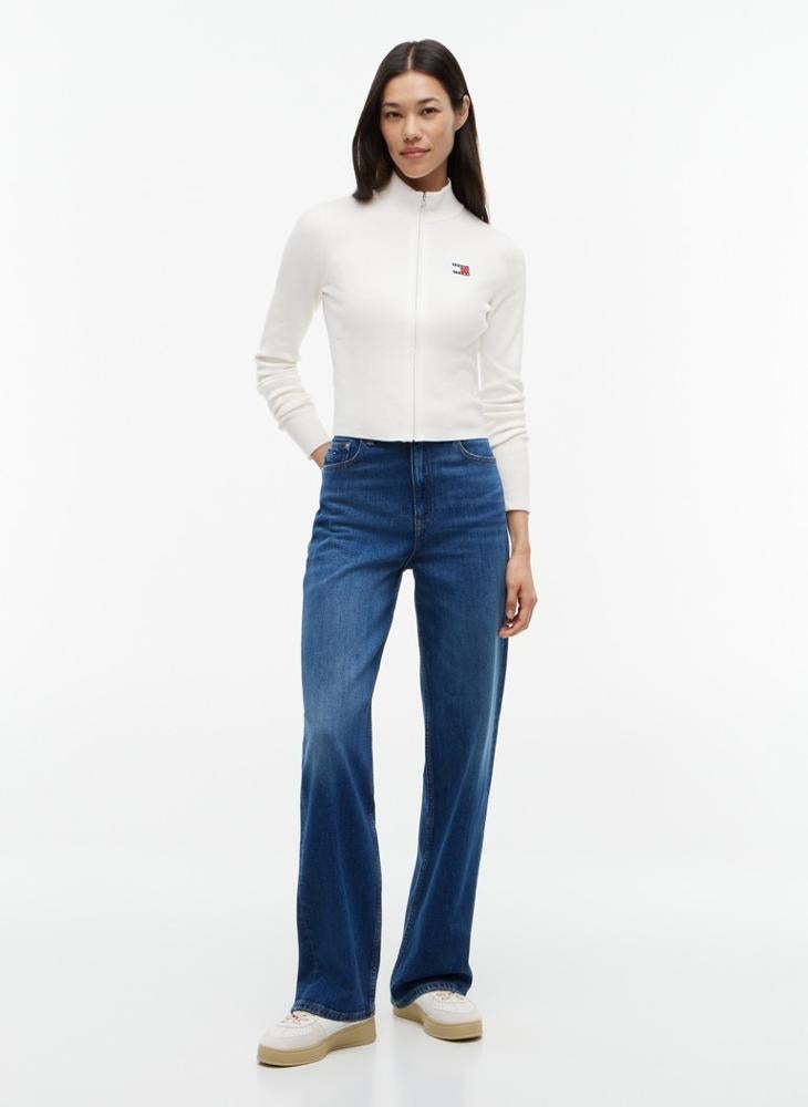 TOMMY JEANS Tommy Badge Slim Zip-Thru Cardigan - Image 4