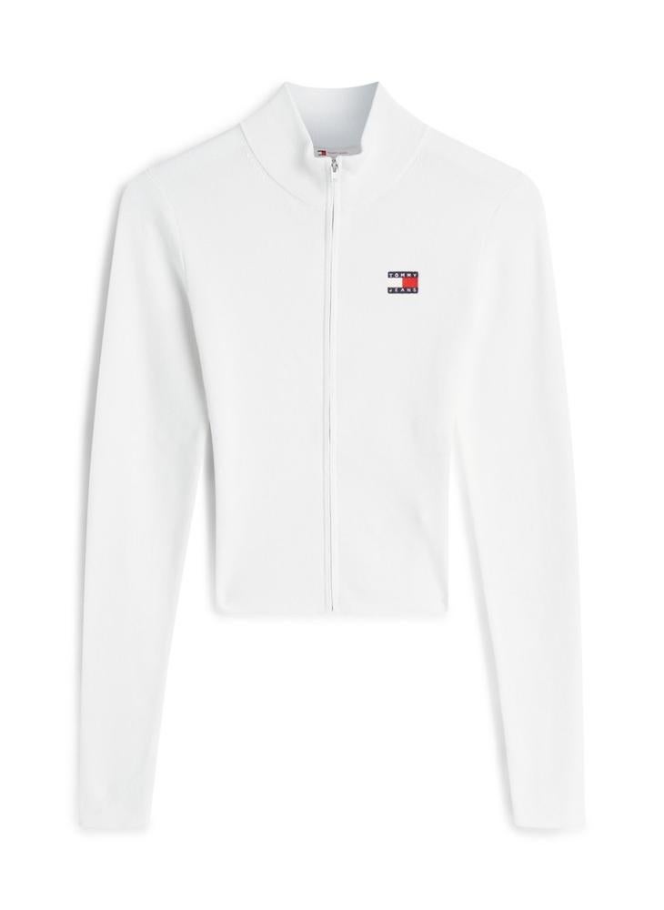 TOMMY JEANS Tommy Badge Slim Zip-Thru Cardigan - Image 5