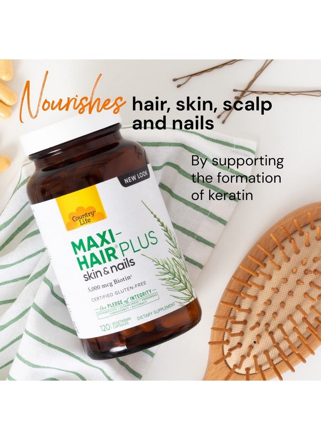 Country Life Maxihair Plus Biotin Supports Healthy Hair Skin And Nails Daily Supplement 240 Ct  - Image 4