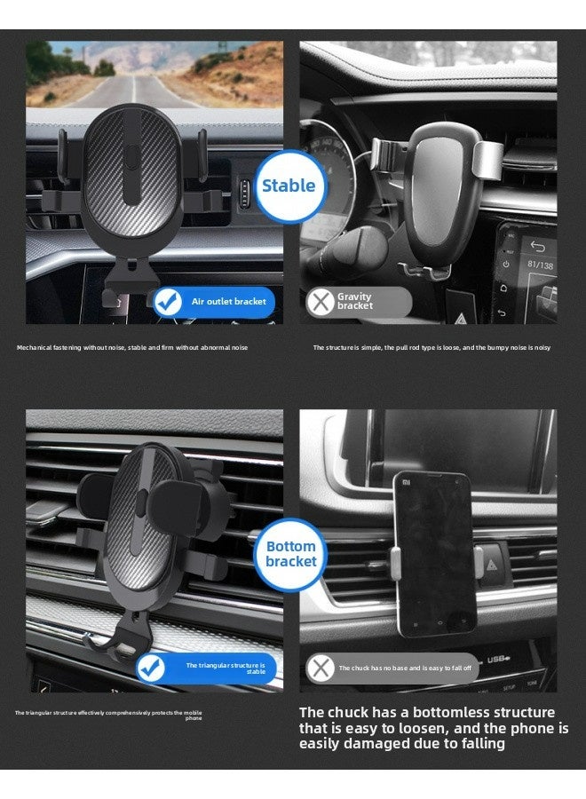 Universal Car Phone Holder [Air Vent Air Conditioner Car Holder Suitable for iPhone 15 Plus, 15 Pro/Max, 14 /13/12/11 Series, Samsung S23 All Mobile Phones and Cars Black - Image 5