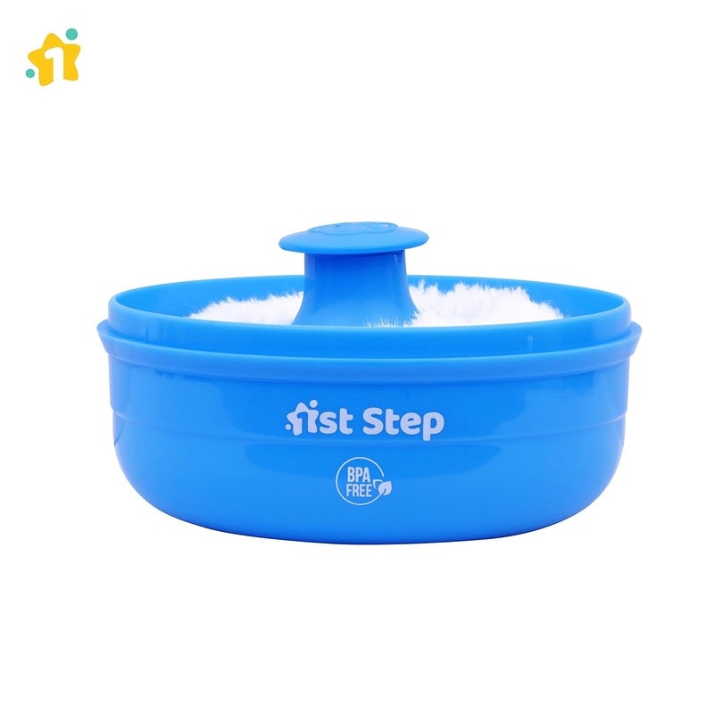 1st Step Powder Puff/Powder Box/Powder Case/Baby Grooming (Blue) - Image 2