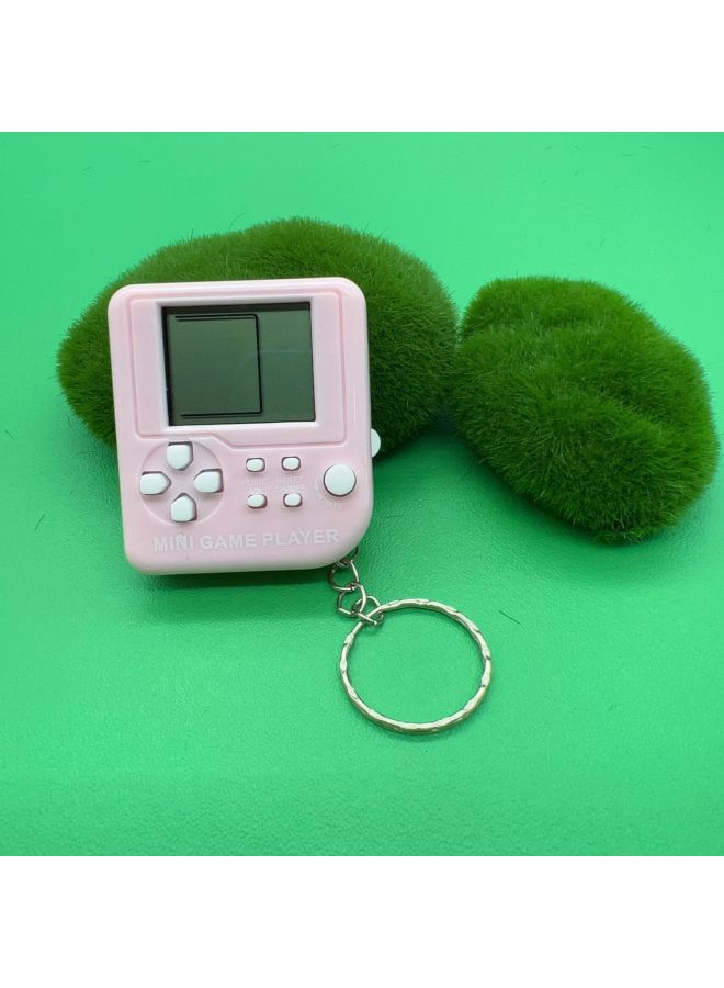 Supply Tetris Game Machine Handheld Game Machine Mini Electronic Game Machine Key Hanging Toy-Color:Macaron Powder  - Image 1