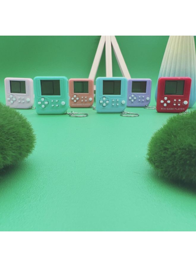 Supply Tetris Game Machine Handheld Game Machine Mini Electronic Game Machine Key Hanging Toy-Color:Macaron Powder  - Image 3
