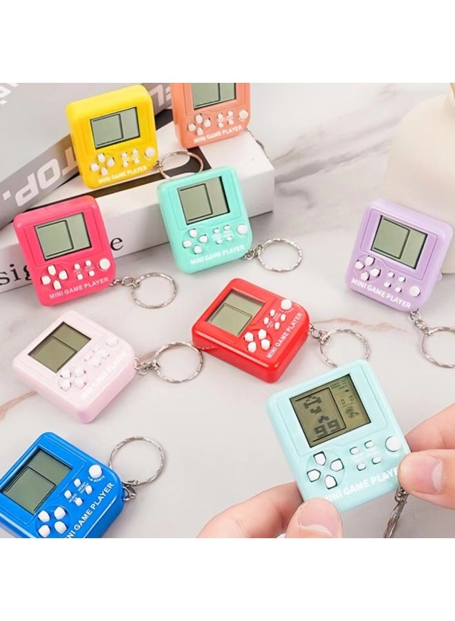 Supply Tetris Game Machine Handheld Game Machine Mini Electronic Game Machine Key Hanging Toy-Color:Macaron Powder  - Image 2