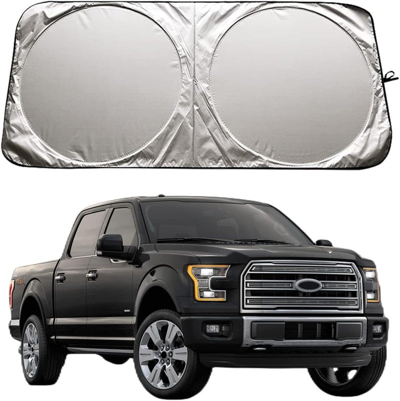 XHRING واقي شمسي للزجاج الأمامي من لسيارات فورد F150 F-150 F250 F350 F450 1996-2024 ورابتور إكسبيديشن 1997-2024 وإسكيب 2013-2019، ملحقات، واقي شمسي أمامي للسيارة لسيارة فورد ترانزيت 2012-2024 - Image 1