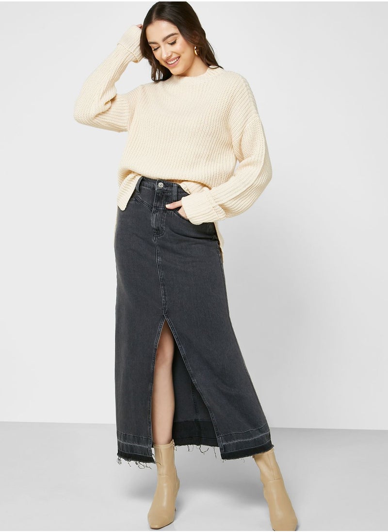 Jacqueline de Yong - High Neck Knitted Sweater - Image 1