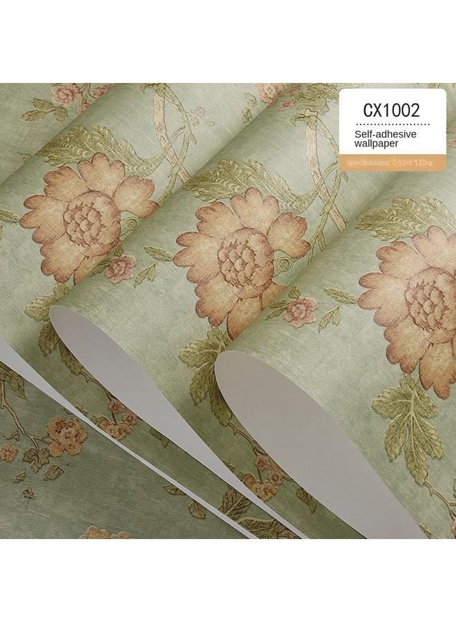 الأزرق جي دبليو ورق الحائط الأمريكي ذاتي اللصق غرفة نوم 3D ريترو غير منسوجة التلفزيون خلفية جدار غرفة المعيشة ذاتية الالتصاق ورق الحائط بالجملة - Image 1