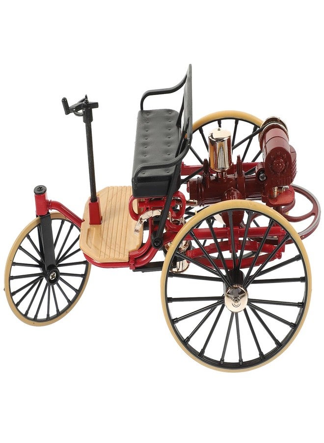 توي اند اونا دراجة ثلاثية العجلات بتصميم ريترو من توياندونا، نموذج بمقياس 1:12، دراجة ثلاثية العجلات عتيقة الطراز، مجسم دراجة معدنية مصغرة، نموذج دراجة للأصابع، لعبة إبداعية للدمى، ديكور عتيق للمنزل - Image 1