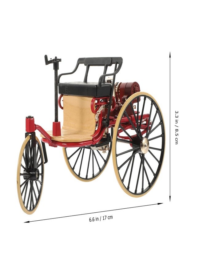 توي اند اونا دراجة ثلاثية العجلات بتصميم ريترو من توياندونا، نموذج بمقياس 1:12، دراجة ثلاثية العجلات عتيقة الطراز، مجسم دراجة معدنية مصغرة، نموذج دراجة للأصابع، لعبة إبداعية للدمى، ديكور عتيق للمنزل - Image 4