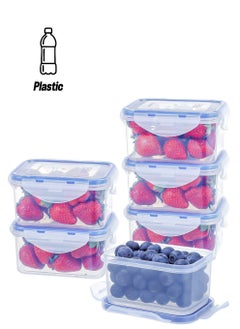 6 Pack Small Food Containers with Lids 500ML Airtight Meal Prep Containers Snack Pots Reusable Sauce Fruit Containers BPA Free