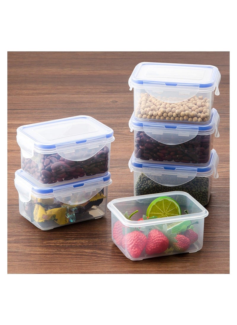 Generic - 6 Pack Small Food Containers with Lids 500ML Airtight Meal Prep Containers Snack Pots Reusable Sauce Fruit Containers BPA Free - Image 1