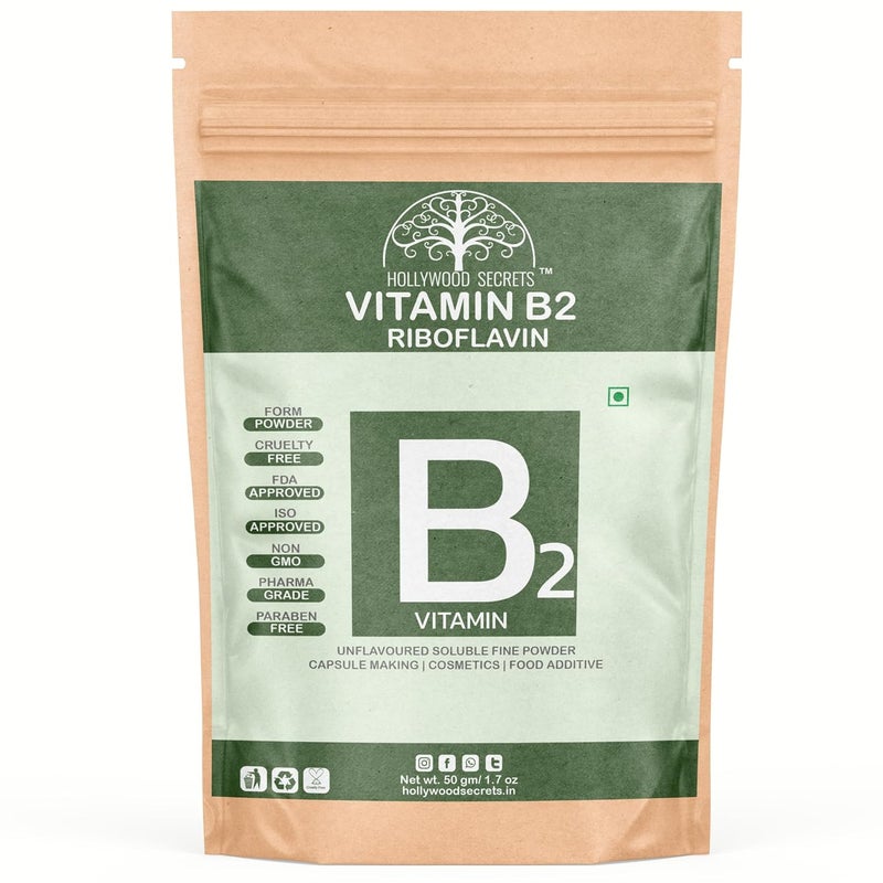 Hollywood Secrets Vitamin B2 Riboflavin Powder 50gm - Image 1
