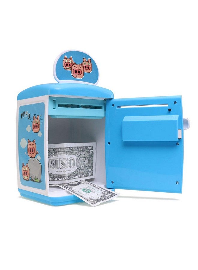 ماجيك واند خزنة نقود موسيقية للأطفال من ماجيك واند مزودة بمستشعر بصمة الإصبع وملصقات سوليتير 【أزرق كرتوني】【عبوة من قطعة واحدة】… - Image 4