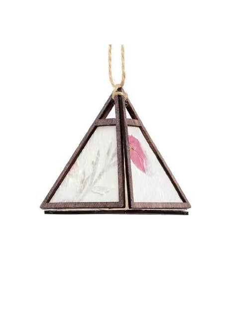 Triangle Portable Lantern with Tassel Light Lamp for Chinese New Year Spring Festival Home Decoration