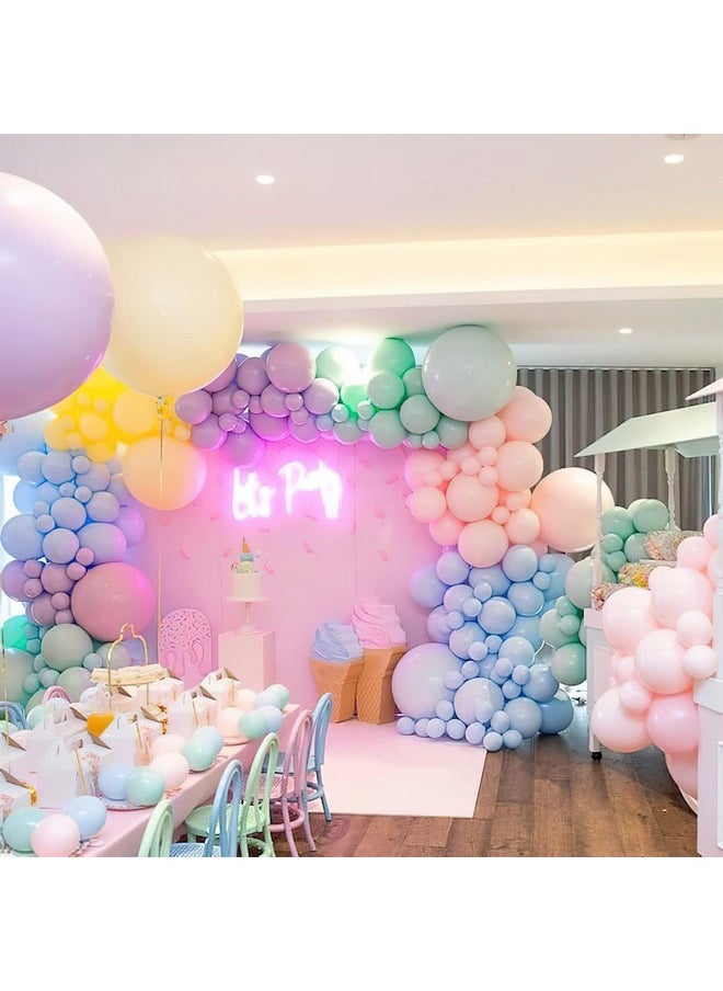 PartyWoo 140 Pcs Pastel Balloon Garland, Pack Of Pastel Colored Balloons, Balloons In Assorted Pastel Colors For Unicorn Birthday Decorations, Baby Shower Decorations, Wedding Decorations  - Image 5