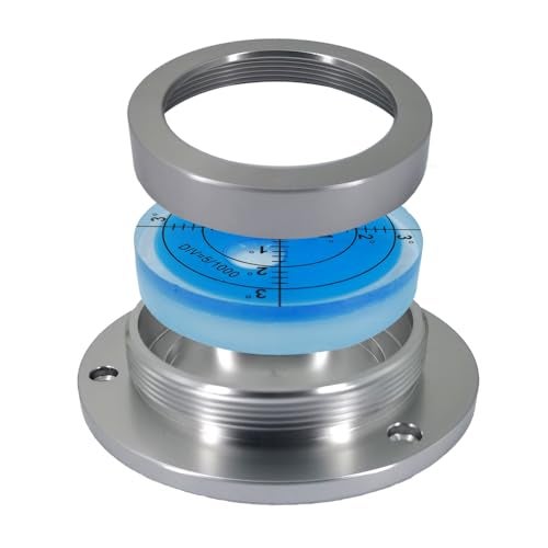 The Yan He 90MM Universal Horizontal Bubble Leveler Level with Replaceable Bubble Design Glass Bubble High Temperature Resistance Glass night lightacrylic blue - Image 1