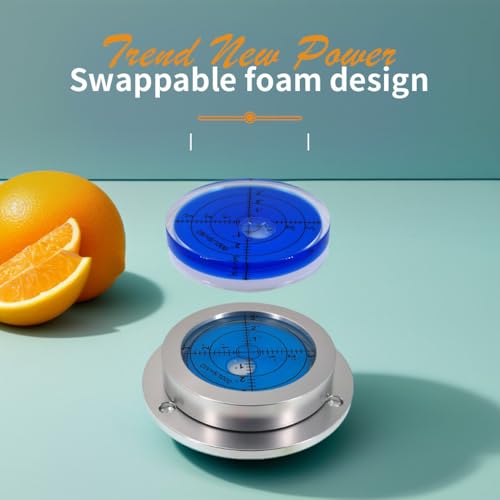 The Yan He 90MM Universal Horizontal Bubble Leveler Level with Replaceable Bubble Design Glass Bubble High Temperature Resistance Glass night lightacrylic blue - Image 3
