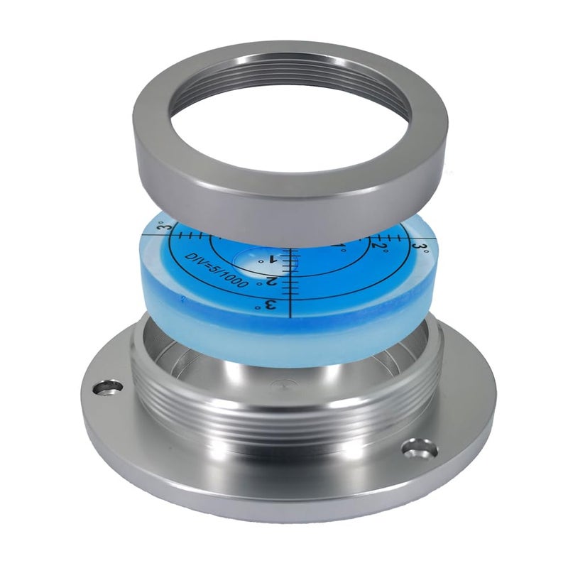 The Yan He 90MM Universal Horizontal Bubble Leveler Level with Replaceable Bubble Design Glass Bubble High Temperature Resistance Glass night lightacrylic blue - Image 2